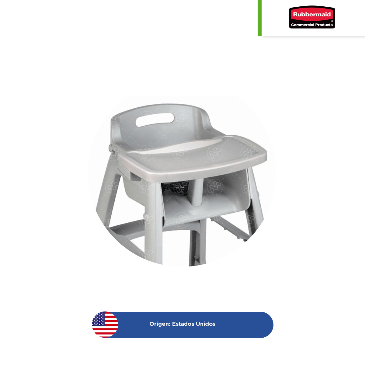 charola para silla periquera para bebe rubbermaid plateada 002