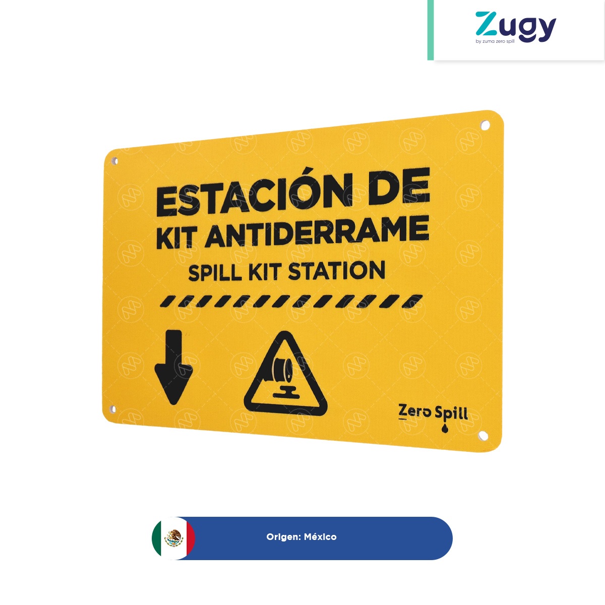 senal de pvc con leyenda estacion de kits antiderrames zugy vista 003