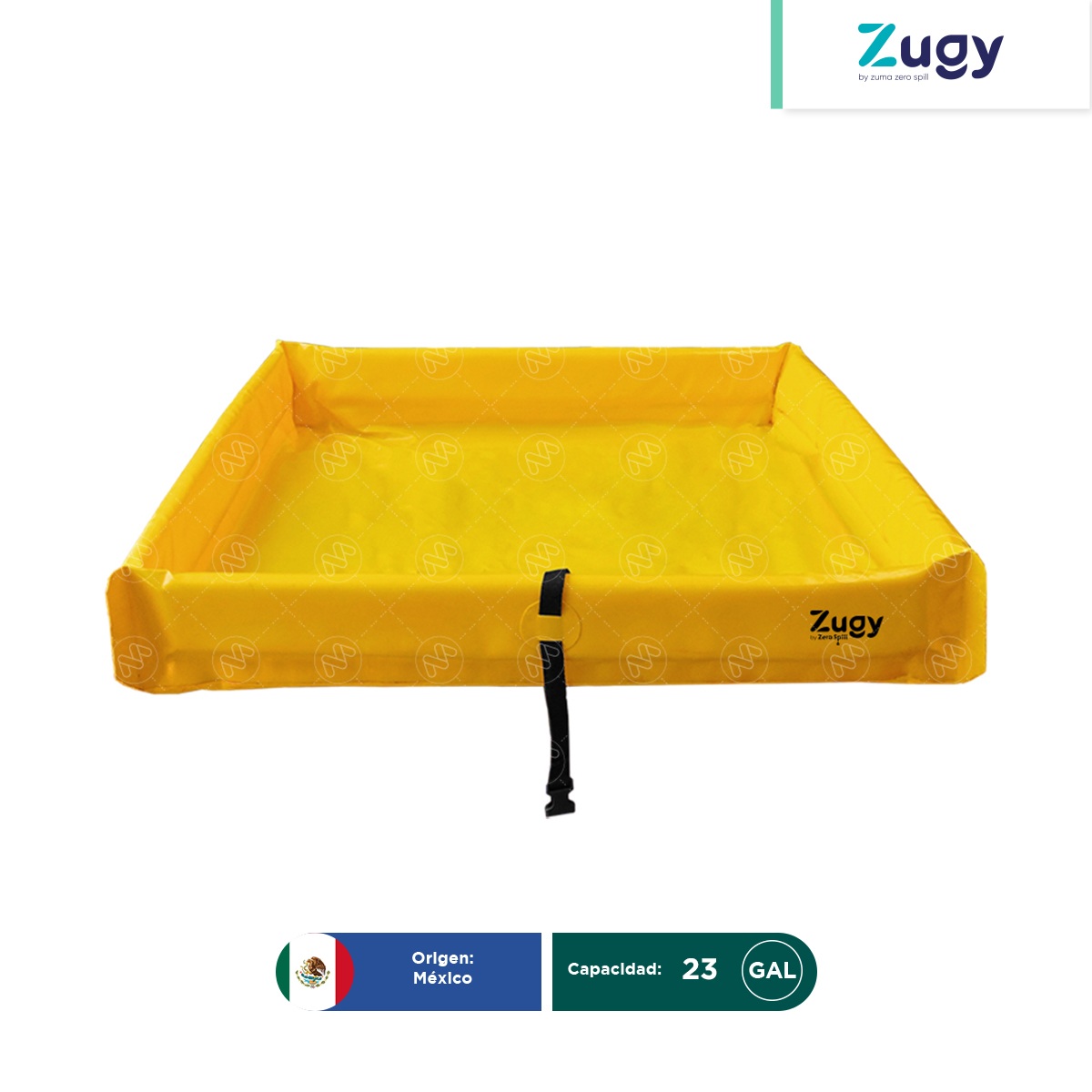 berma portatil de pvc para derrames zugy 90x90 cm 23 gal 001