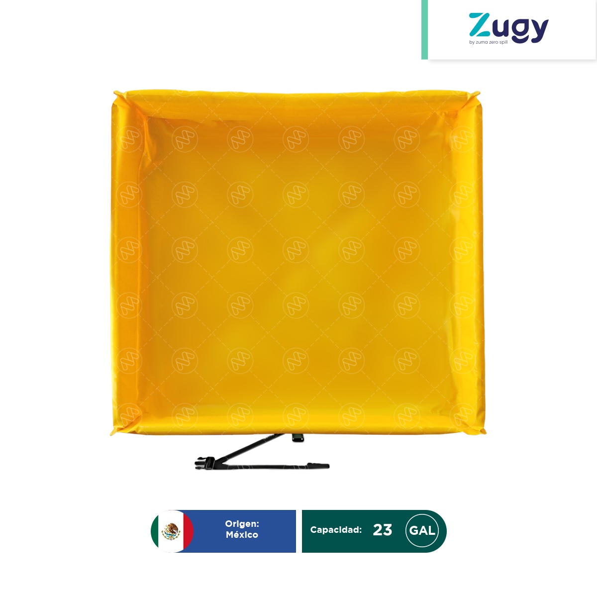berma portatil de pvc para derrames zugy 90x90 cm 23 gal 004